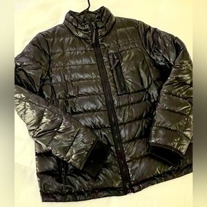 J. Crew black Shiny fitted Puffer Jacket Size M